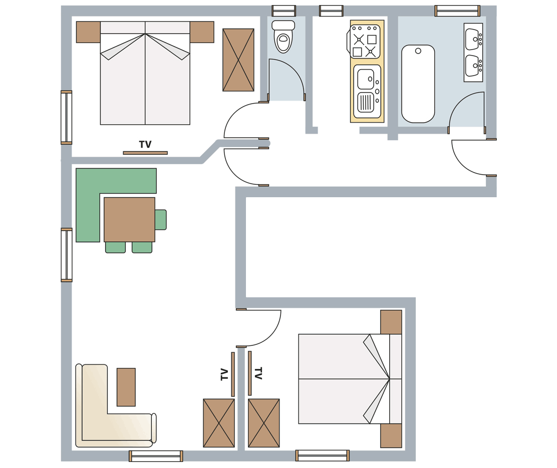 Grundriss Ferienwohnung A05